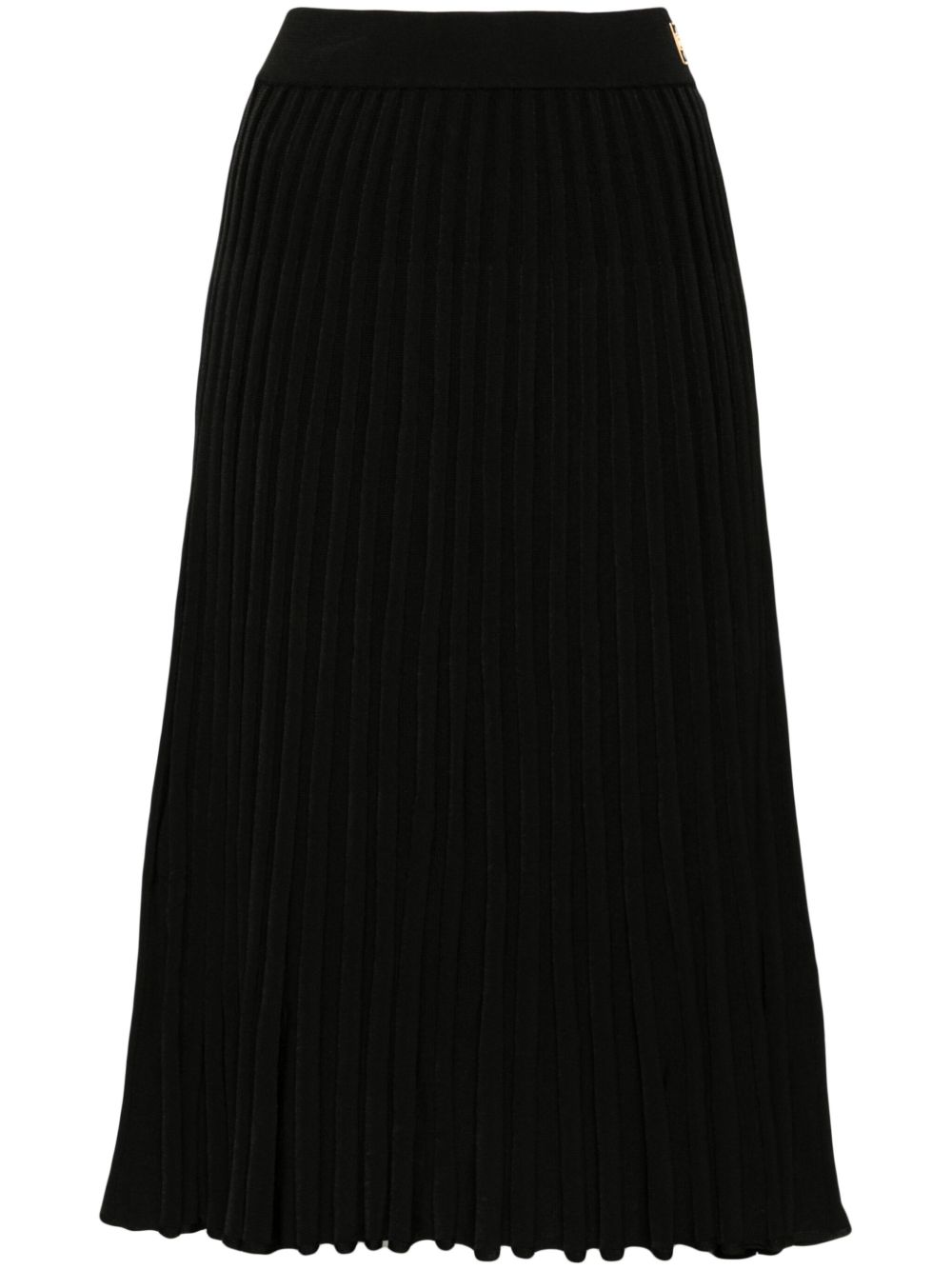 Elisabetta Franchi 褶饰效果迷你半身裙 - 黑色