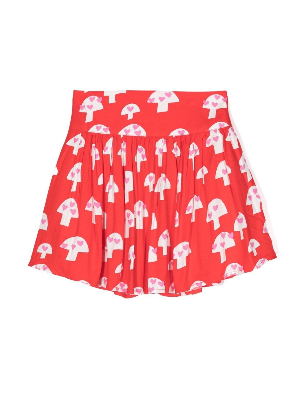 Stella McCartney Kids 斯特拉·麦卡特尼 混合印花半身裙 - 红色