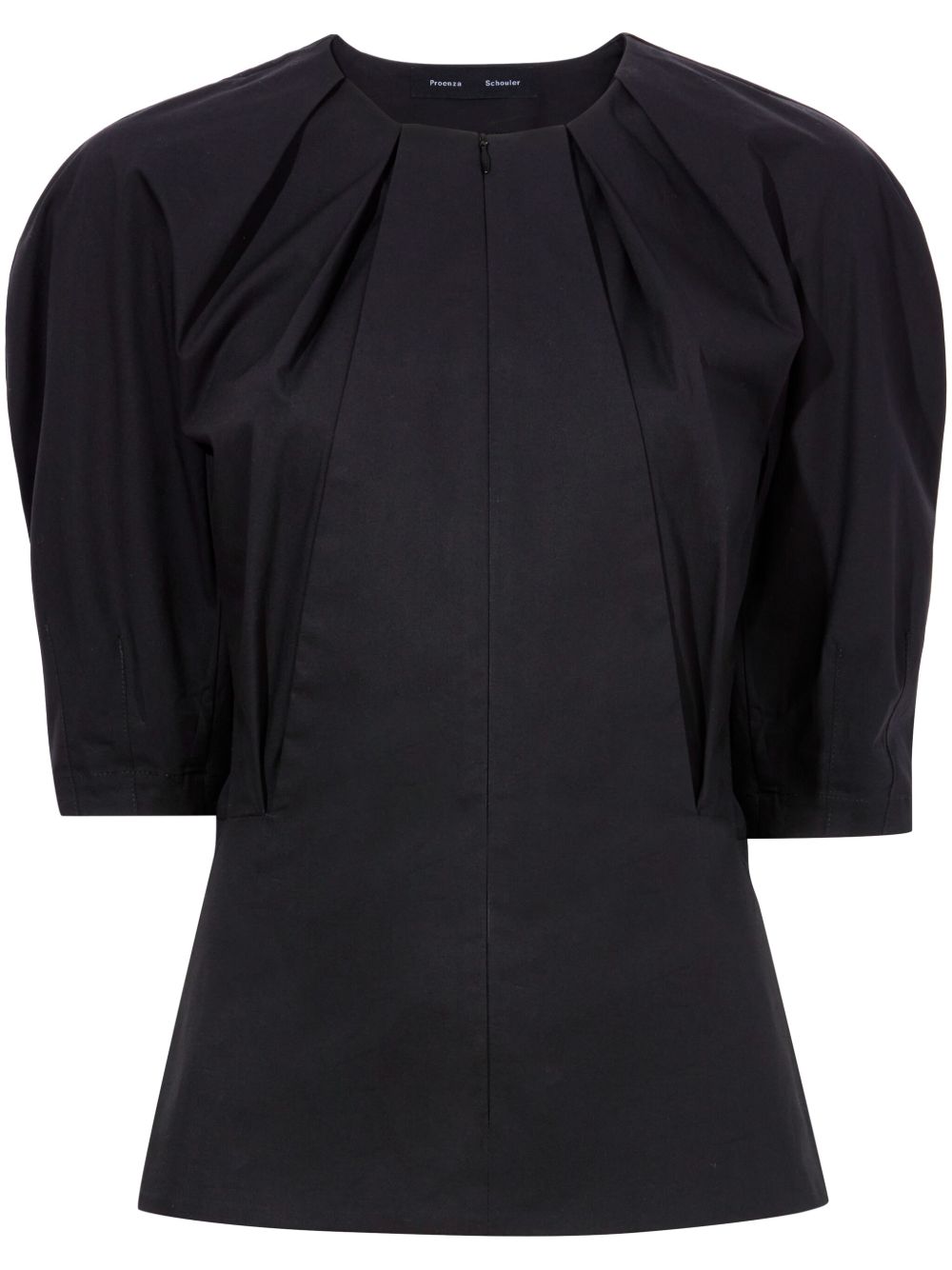 Proenza Schouler 泡泡袖府绸罩衫 - 黑色