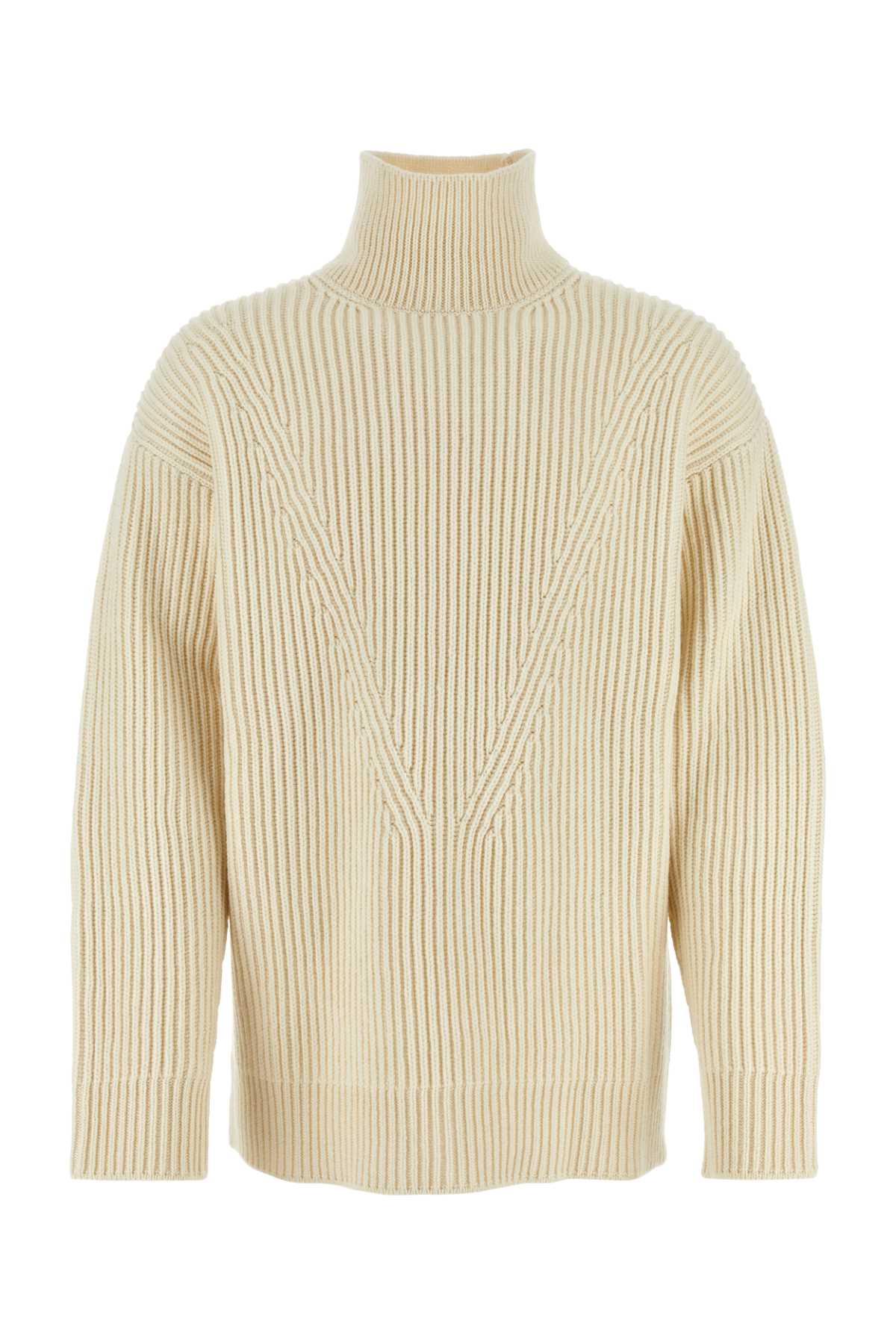Jil Sander 象牙白羊毛毛衣