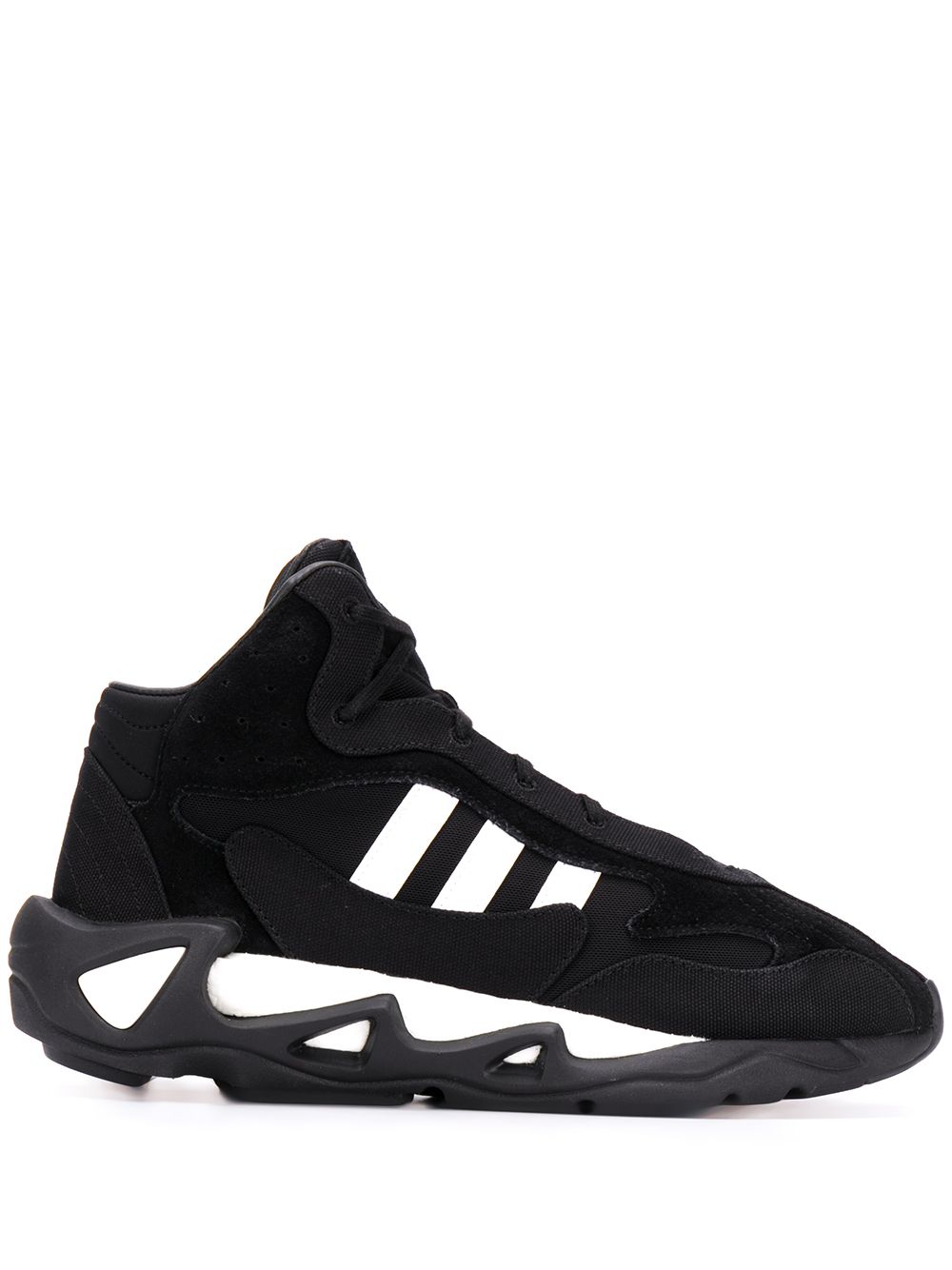 Y-3 侧条纹运动鞋 - 黑色