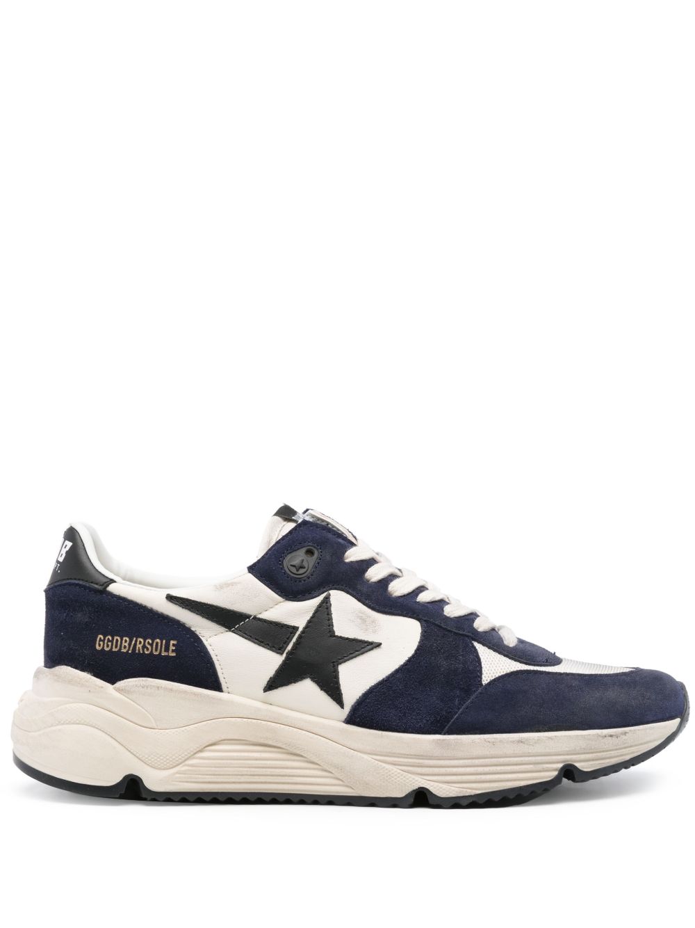 Golden Goose Running Sole 皮质运动鞋 - 蓝色