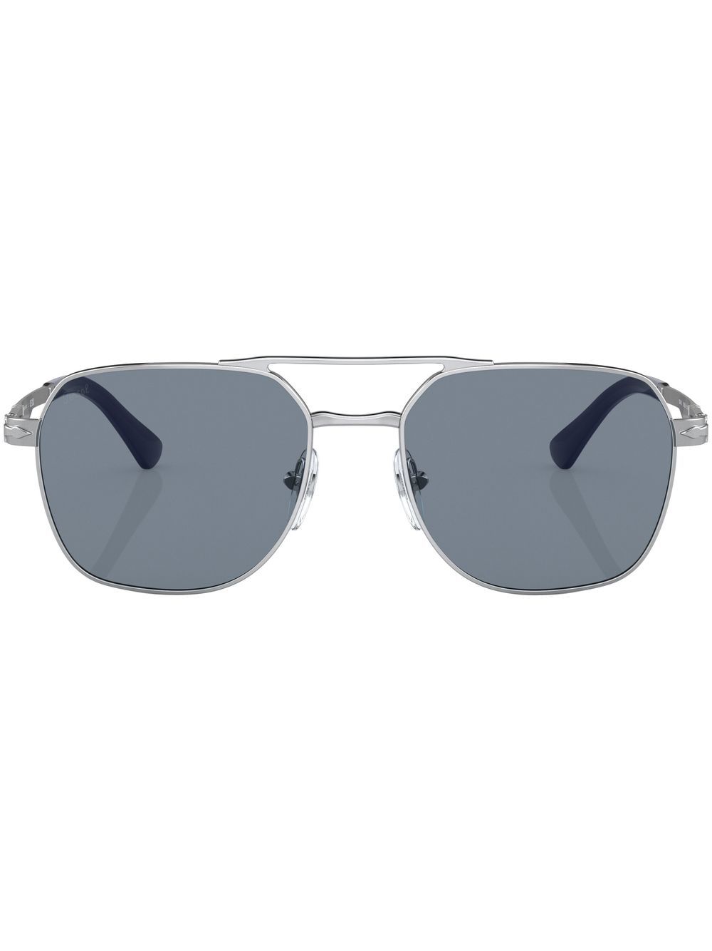 Persol 有色镜片方框太阳眼镜 - 银色