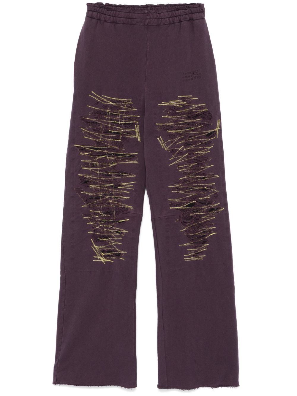 MM6 Maison Margiela 数字图案运动裤 - 紫色