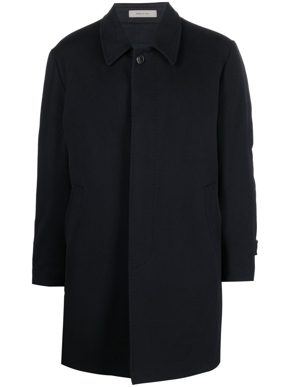 Corneliani 单排扣纽扣开合外套 - 蓝色