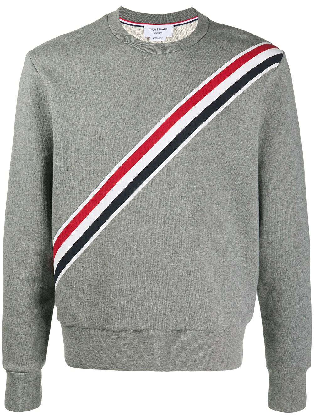 Thom Browne RWB 条纹套头衫 - 灰色