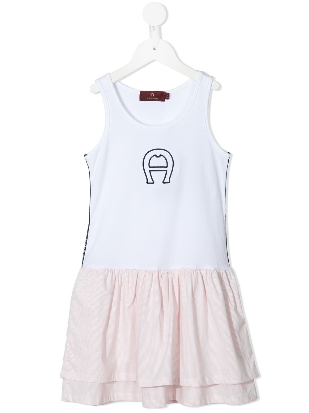 Aigner Kids 分层式A字T恤式连衣裙 - 蓝色