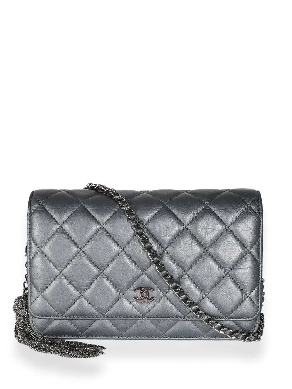 CHANEL Pre-Owned 搭链钱包（2018-2019年典藏款） - 灰色