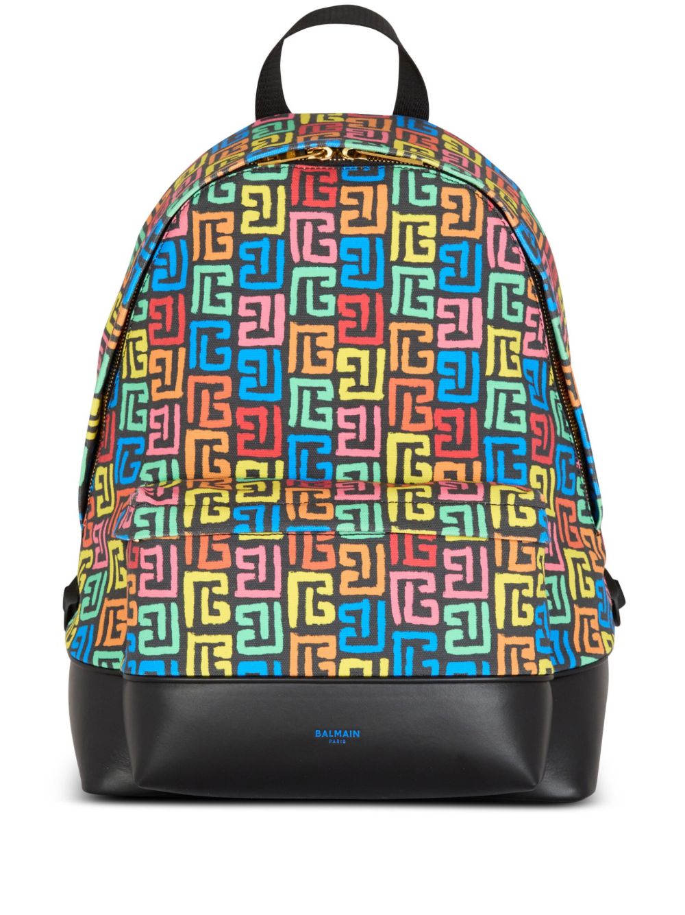 Balmain Multicoloured Pb Labyrinth Canvas 双肩包 - 黑色