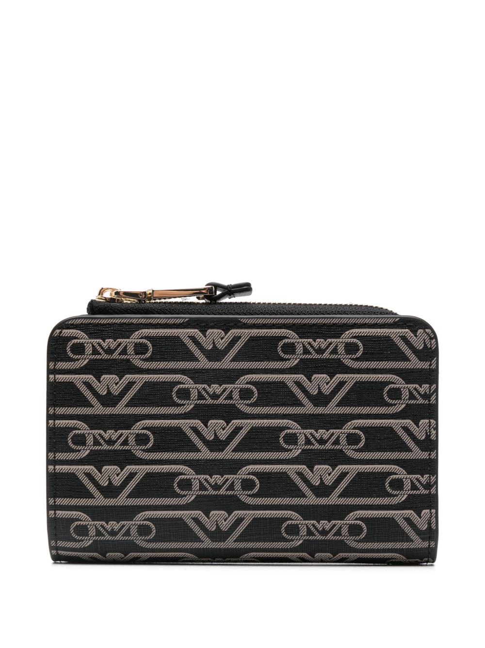 Emporio Armani logo印花斜挎包 - 黑色