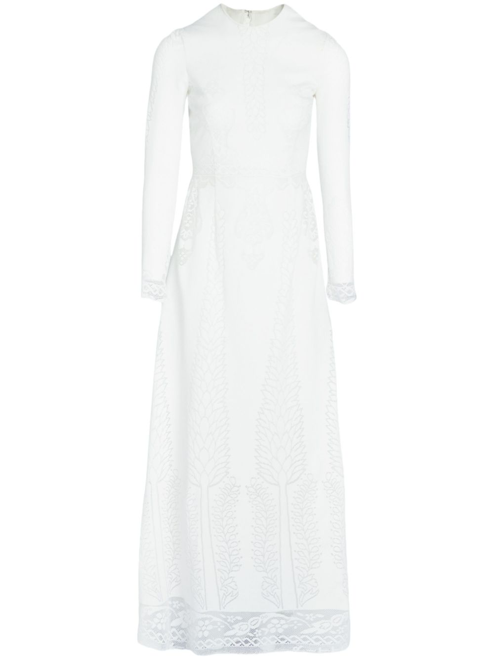 Giambattista Valli Jardin d'Eden 绳结编织连衣裙 - 白色