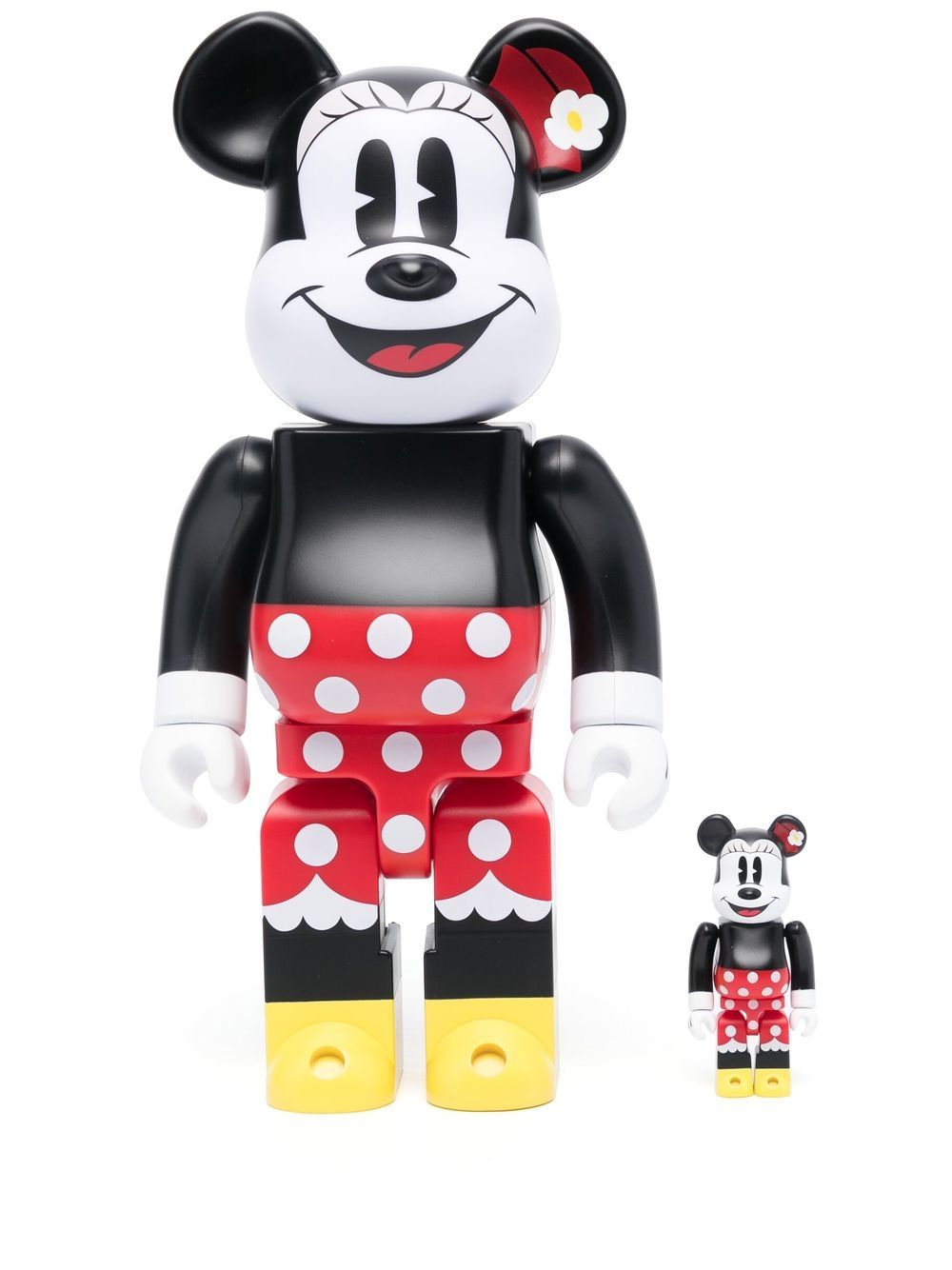 MEDICOM TOY Minnie Mouse BE@RBRICK 100% & 400% 模型玩具套装 - 黑色