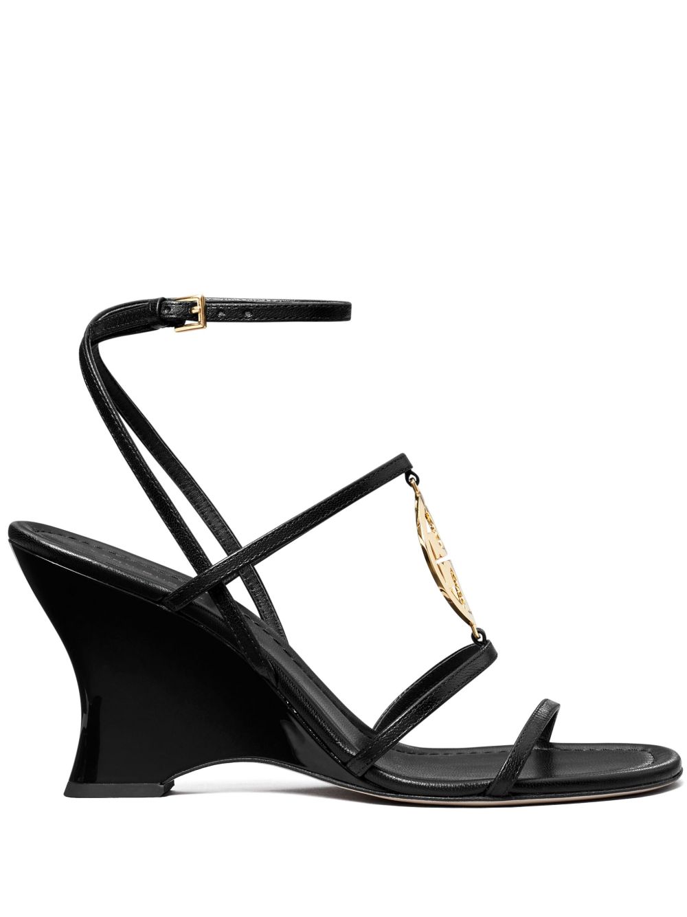 Tory Burch Capri Miller 高坡跟凉鞋（8.5厘米） - 黑色