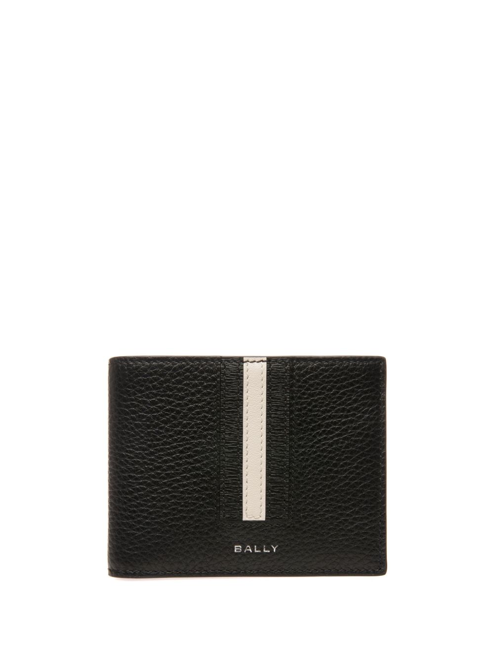 Bally Ribbon 对折皮质钱包 - 黑色