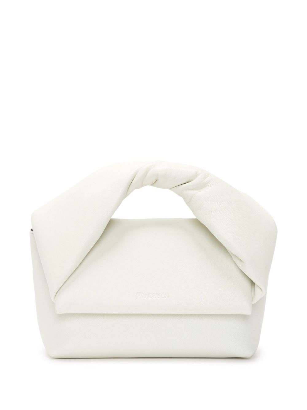 JW Anderson Twister 中号皮质单肩包 - 白色