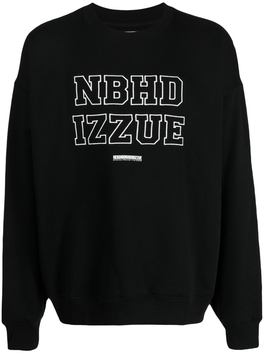 izzue 标语印花棉混纺卫衣 - 黑色