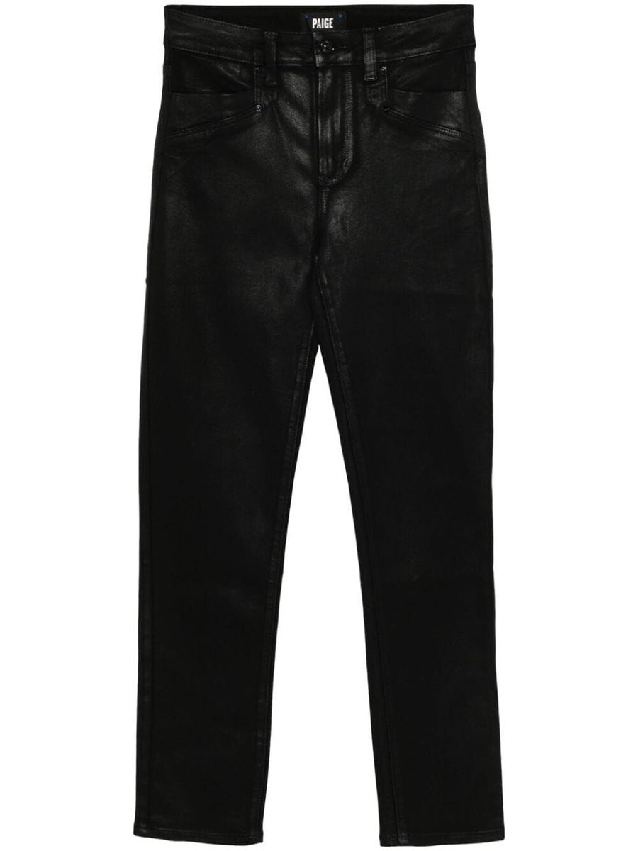 Paige Gemma Leather-Like Skinny Jeans Clothing