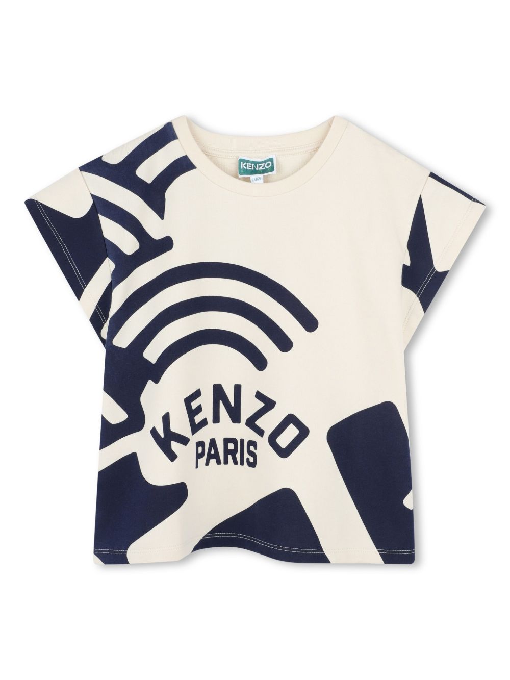 Kenzo Kids logo印花T恤 - 白色