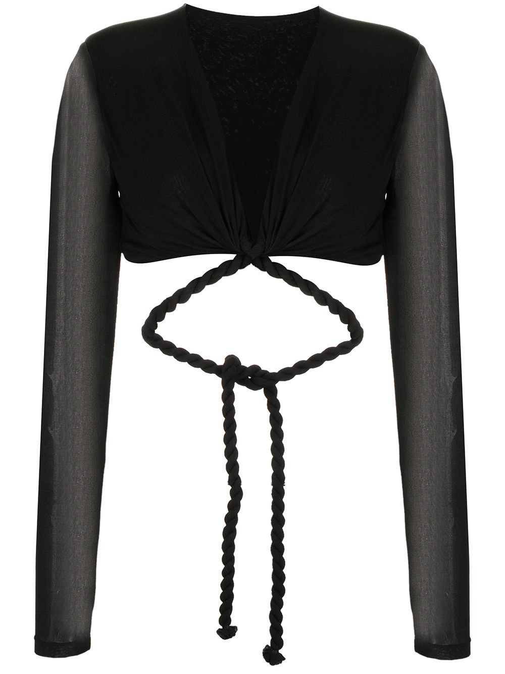Dion Lee Rope 裹身式上衣 - 黑色