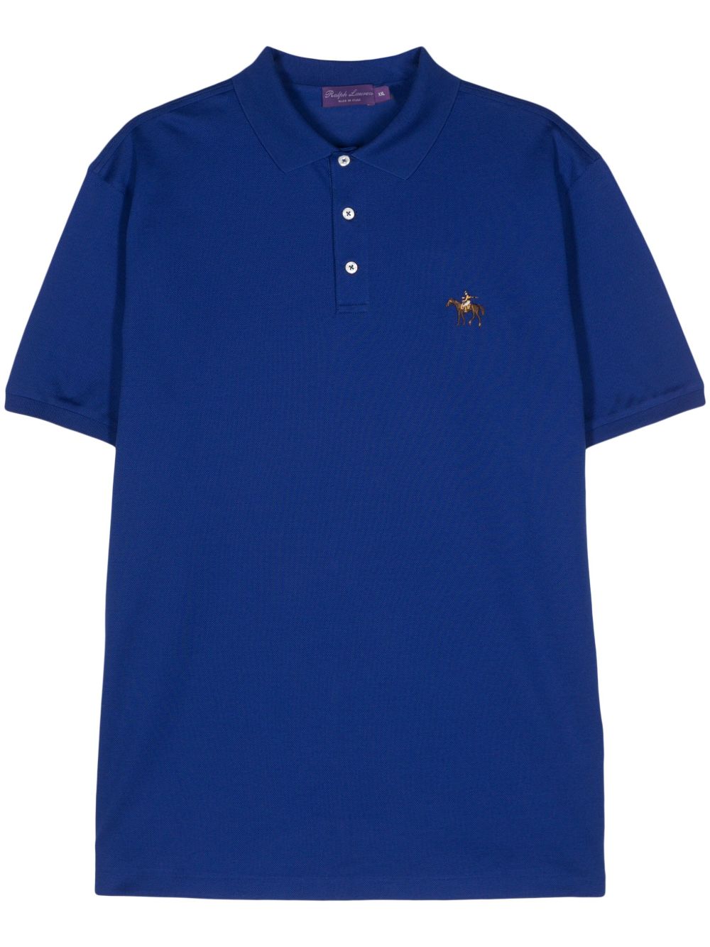 Ralph Lauren Purple Label Standing Horse 刺绣polo衫 - 蓝色