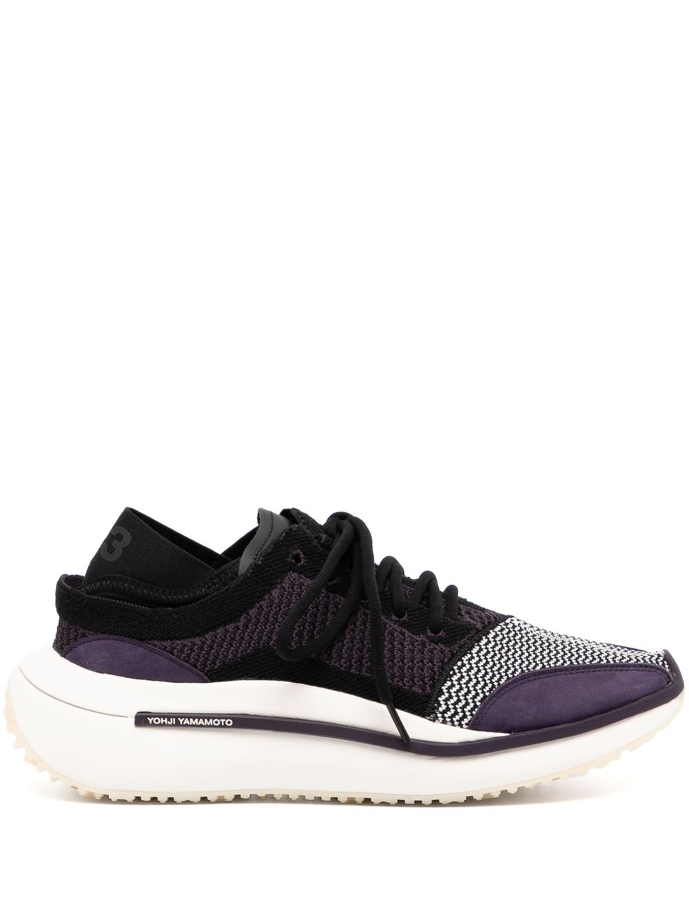 Y-3 Qisan 针织低帮运动鞋 - 黑色