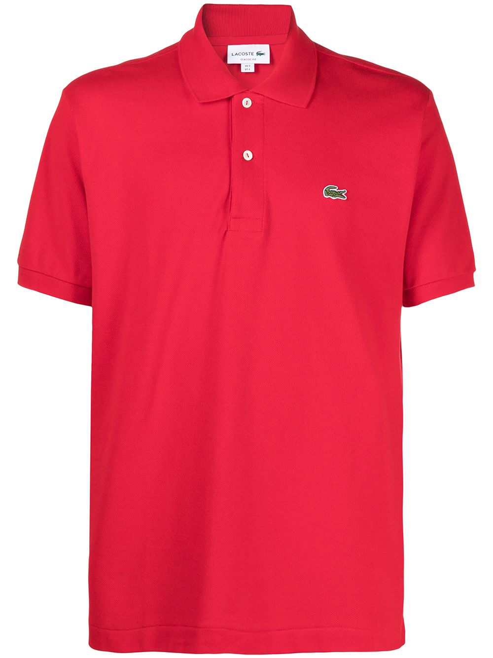 Lacoste logo刺绣polo衫 - 红色