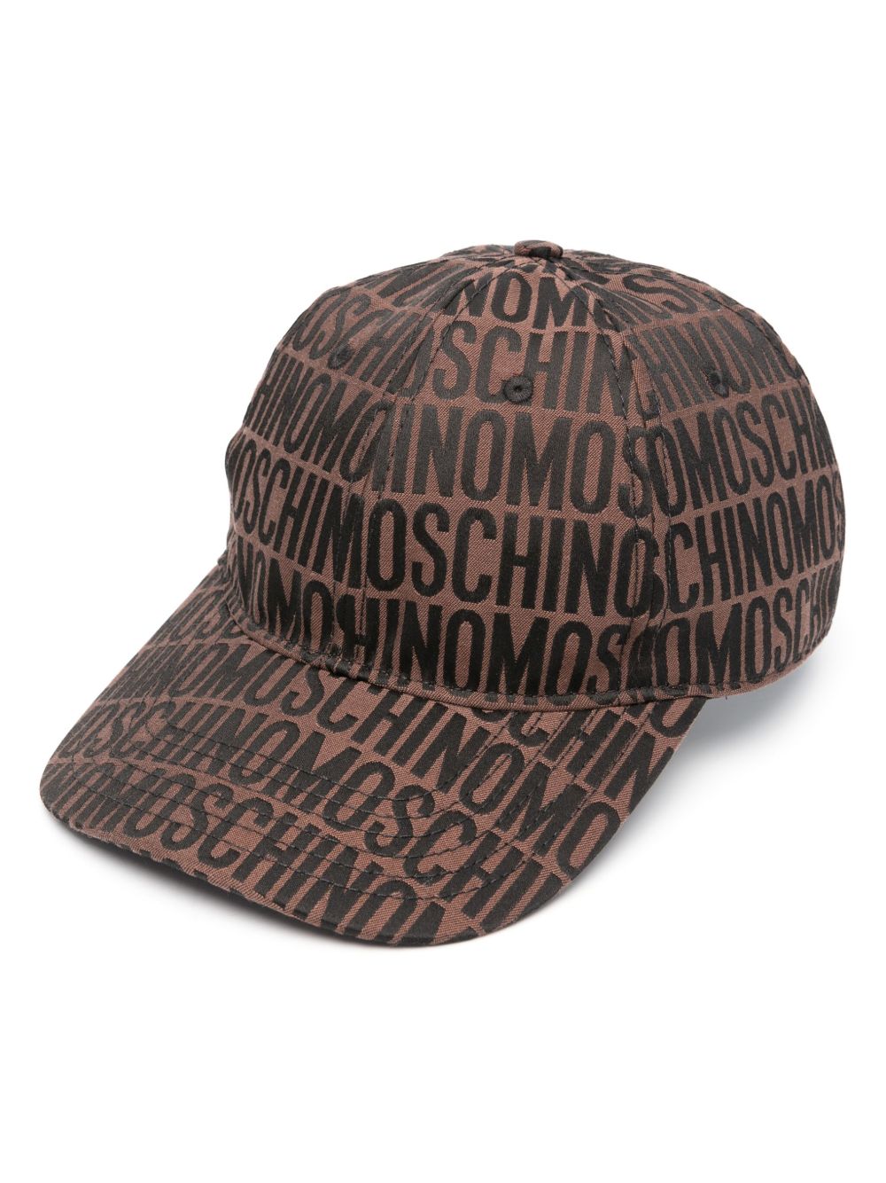 Moschino 提花logo图案棒球帽 - 黑色