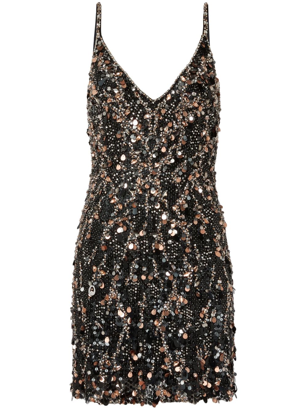 Jenny Packham Haze 短款连衣裙 - 黑色