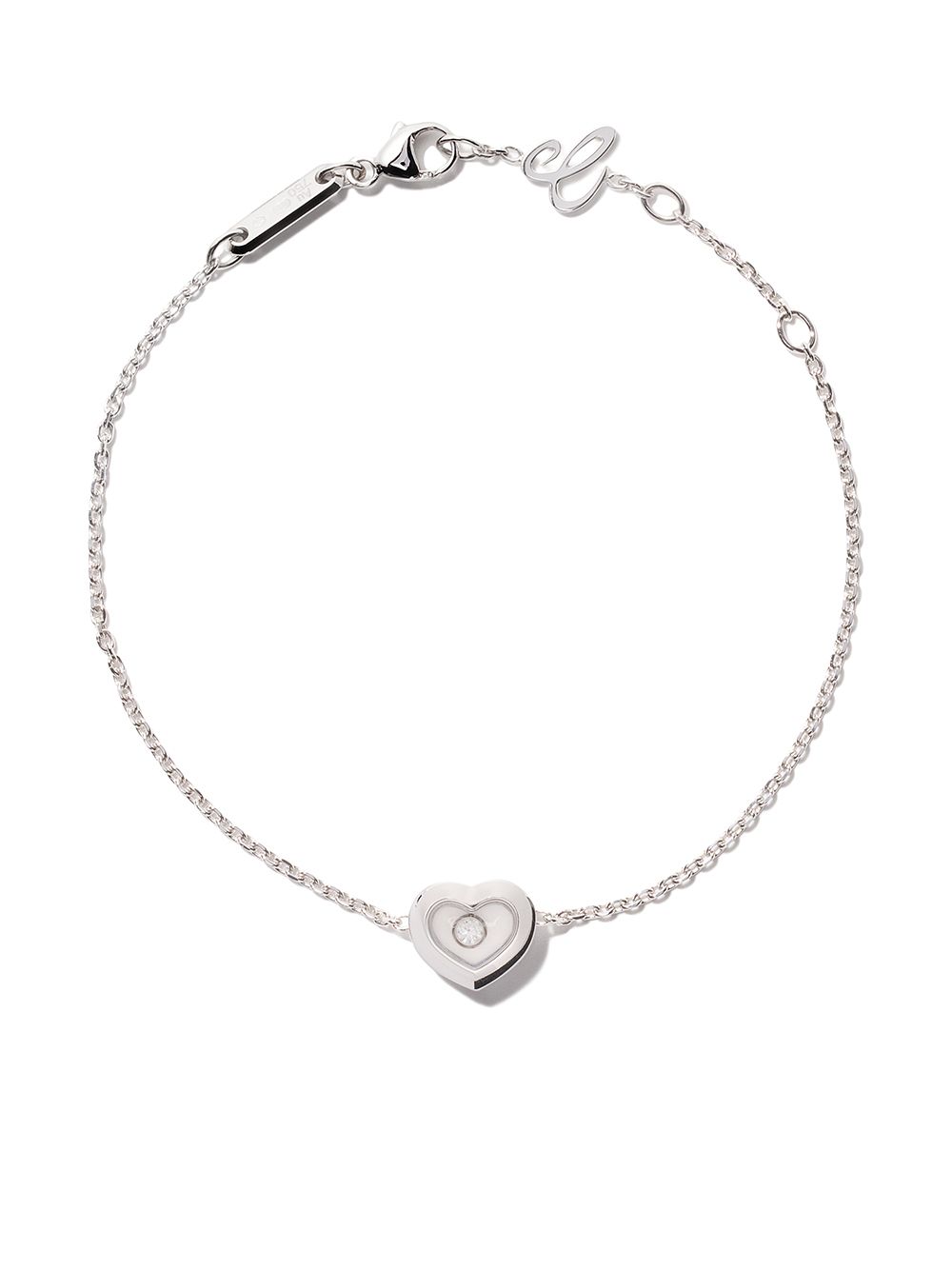 Chopard 18k白金Happy Diamonds Icons手链 - 银色
