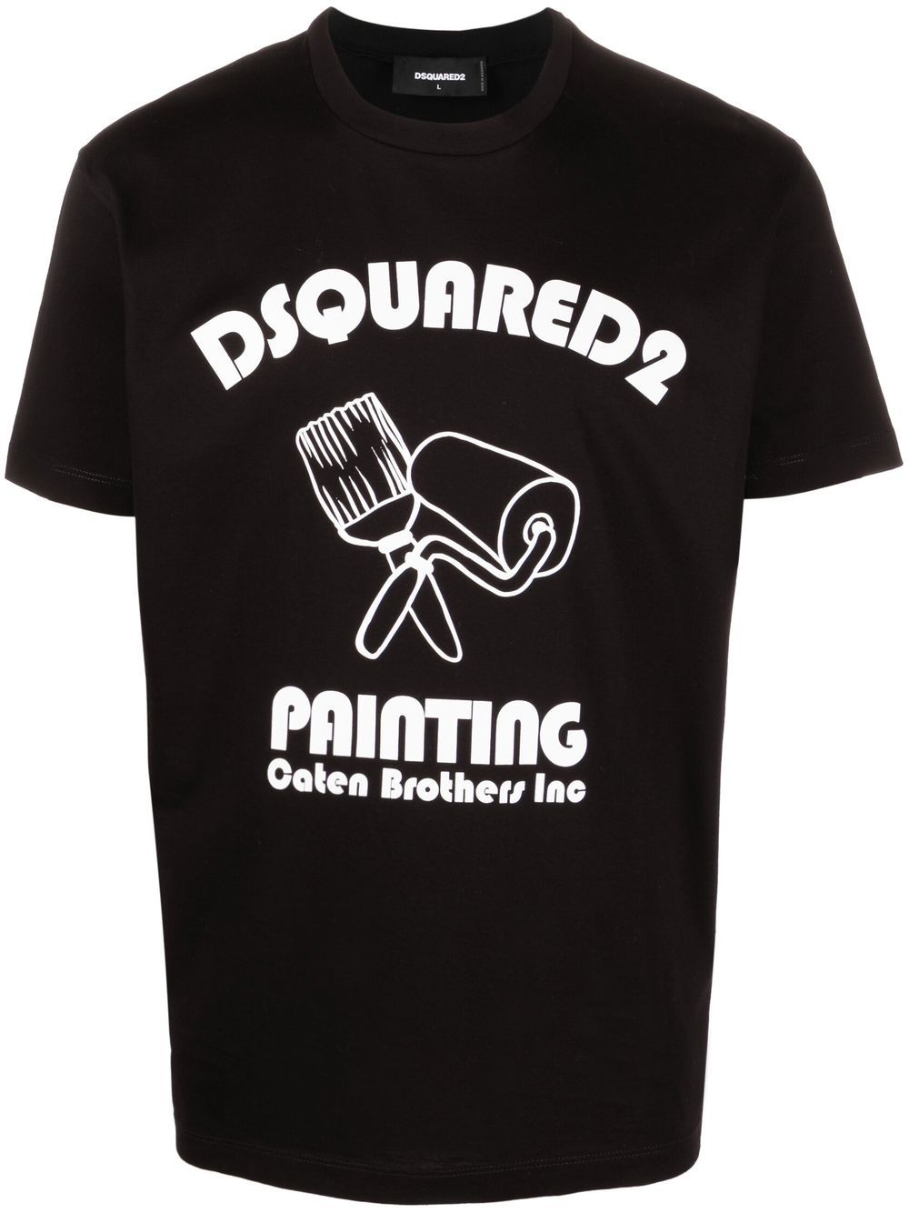 DSQUARED2 图案印花棉T恤 - 黑色