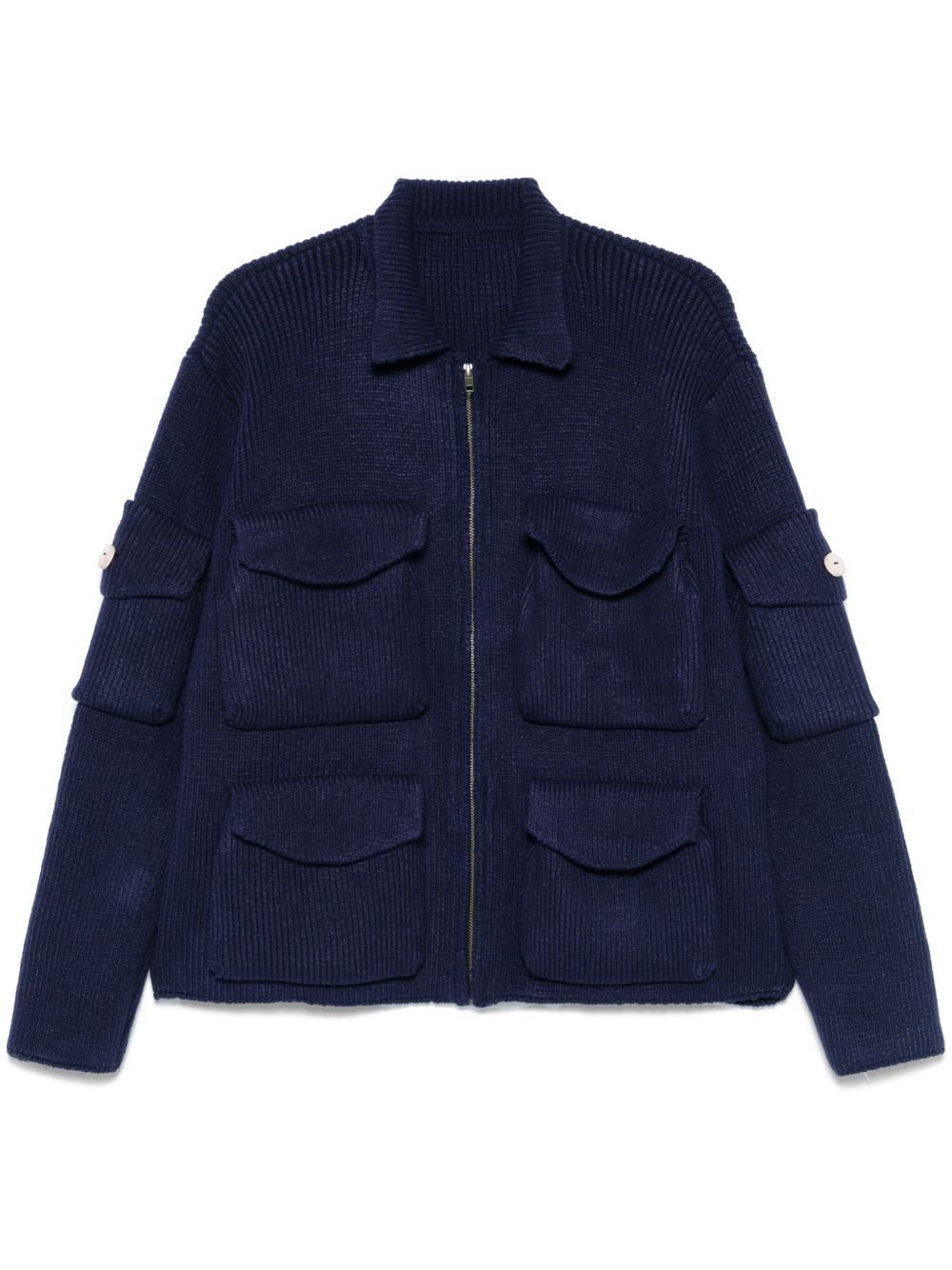Isa Boulder Stripe Chunky 夹克 - 蓝色