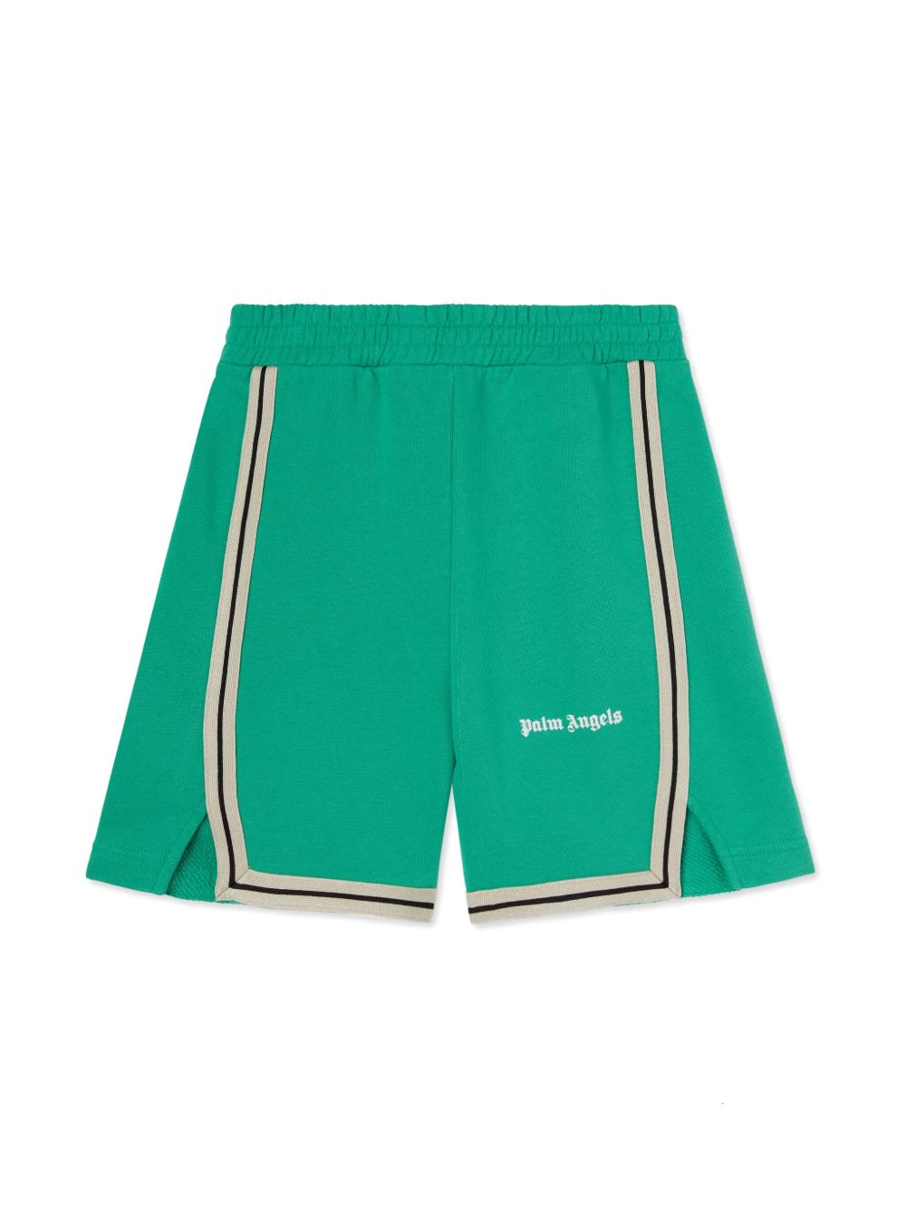 Palm Angels Kids logo短裤 - 绿色