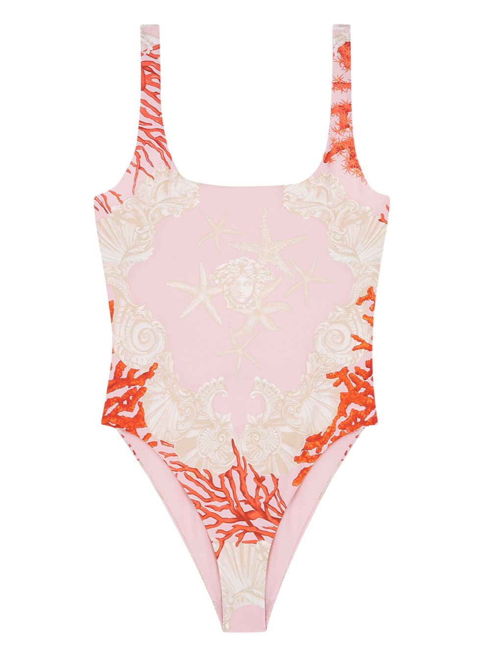 Versace Barocco Sea 连体泳衣 - 粉色