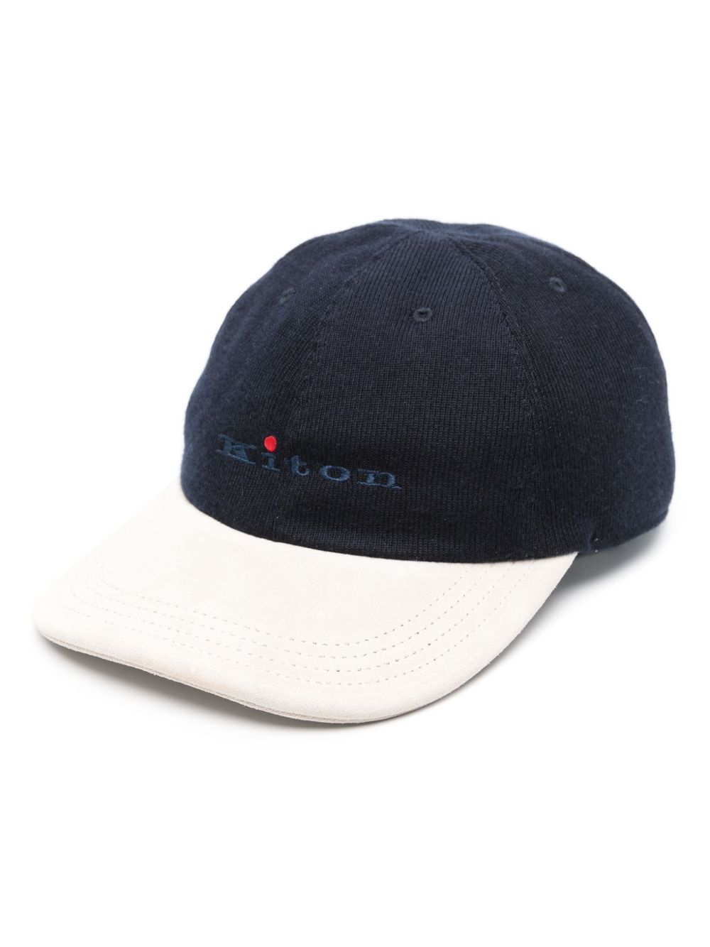 Kiton logo刺绣棒球帽 - 蓝色