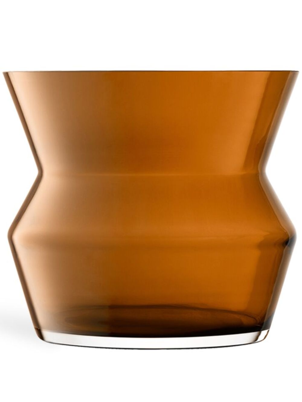 LSA International Sculpt 玻璃花瓶（23厘米 x 26厘米） - 褐色