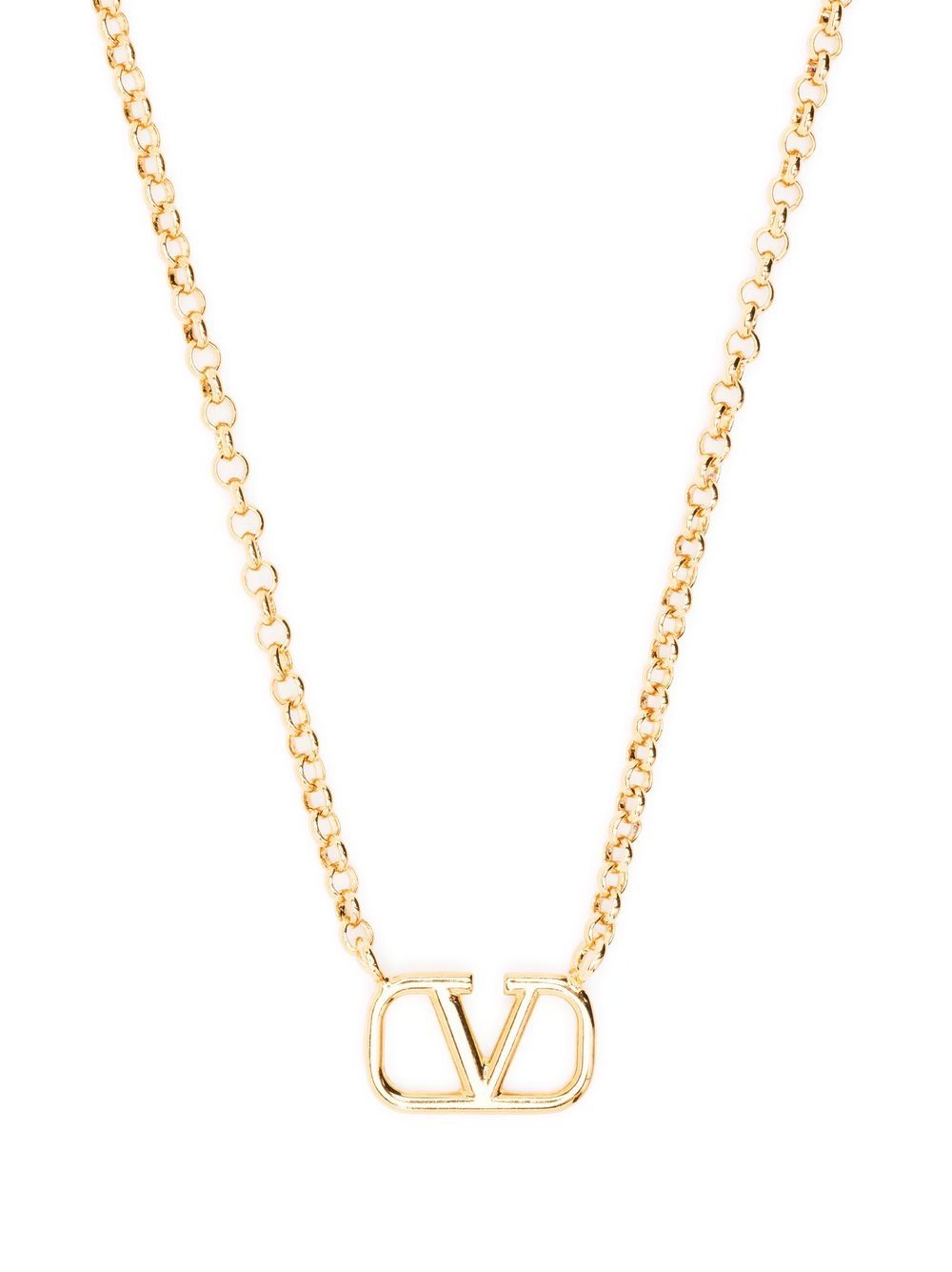 Valentino Garavani 华伦天奴 VLogo 项链 - 金色