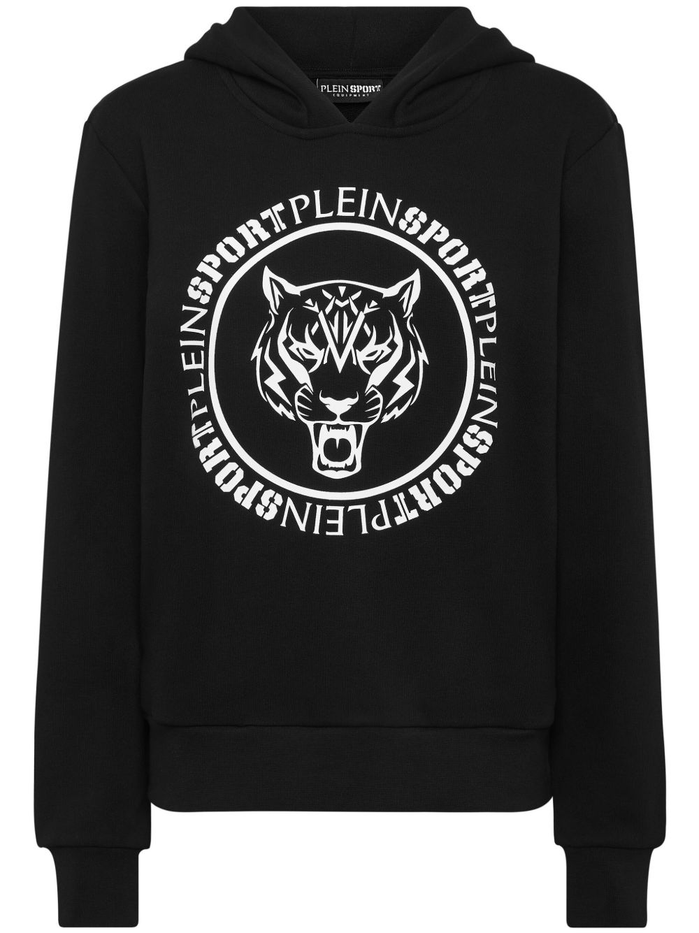 Plein Sport logo印花连帽衫 - 黑色