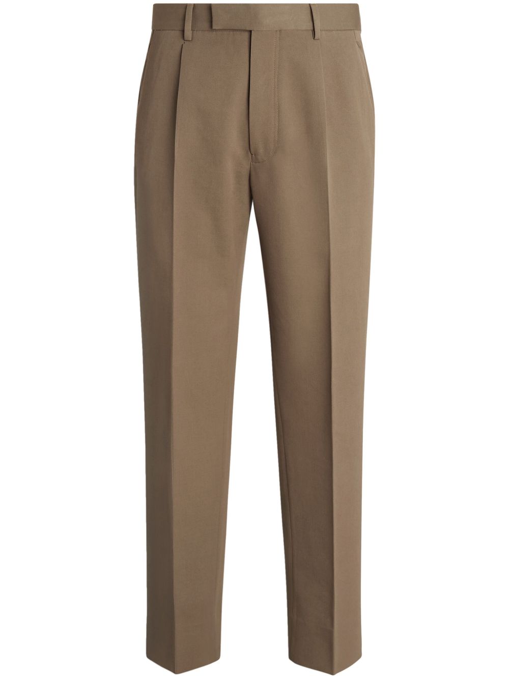 Zegna 百褶长裤 - 褐色