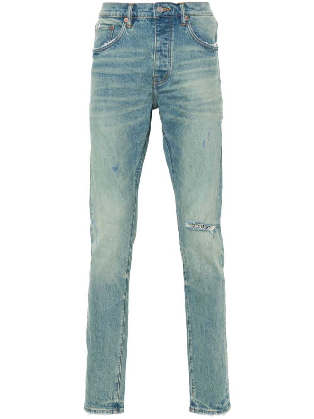Purple Brand P001 Vintage Knee Blowout 牛仔裤 - 蓝色