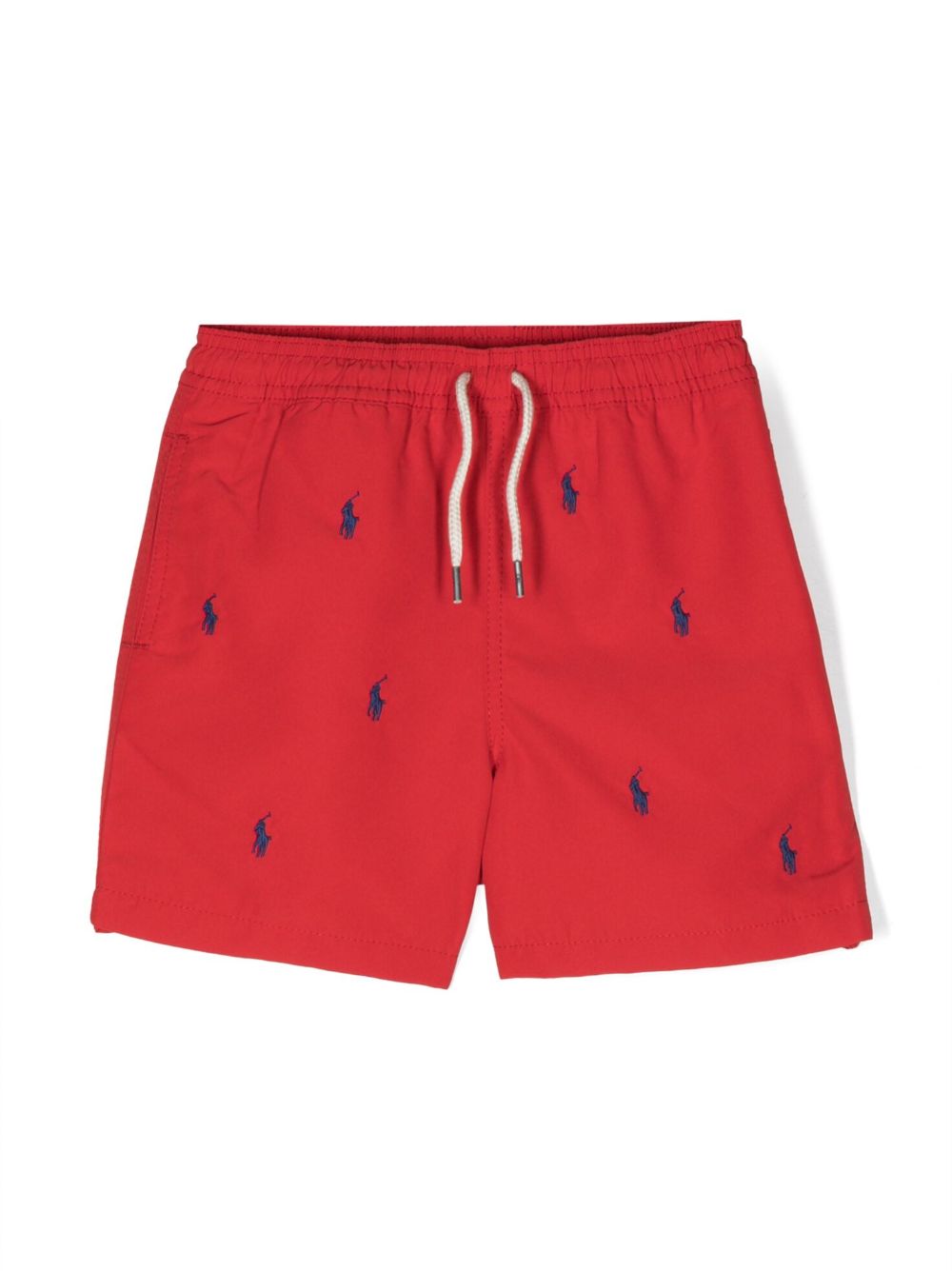 POLO RALPH LAUREN KIDS logo刺绣泳裤 - 红色