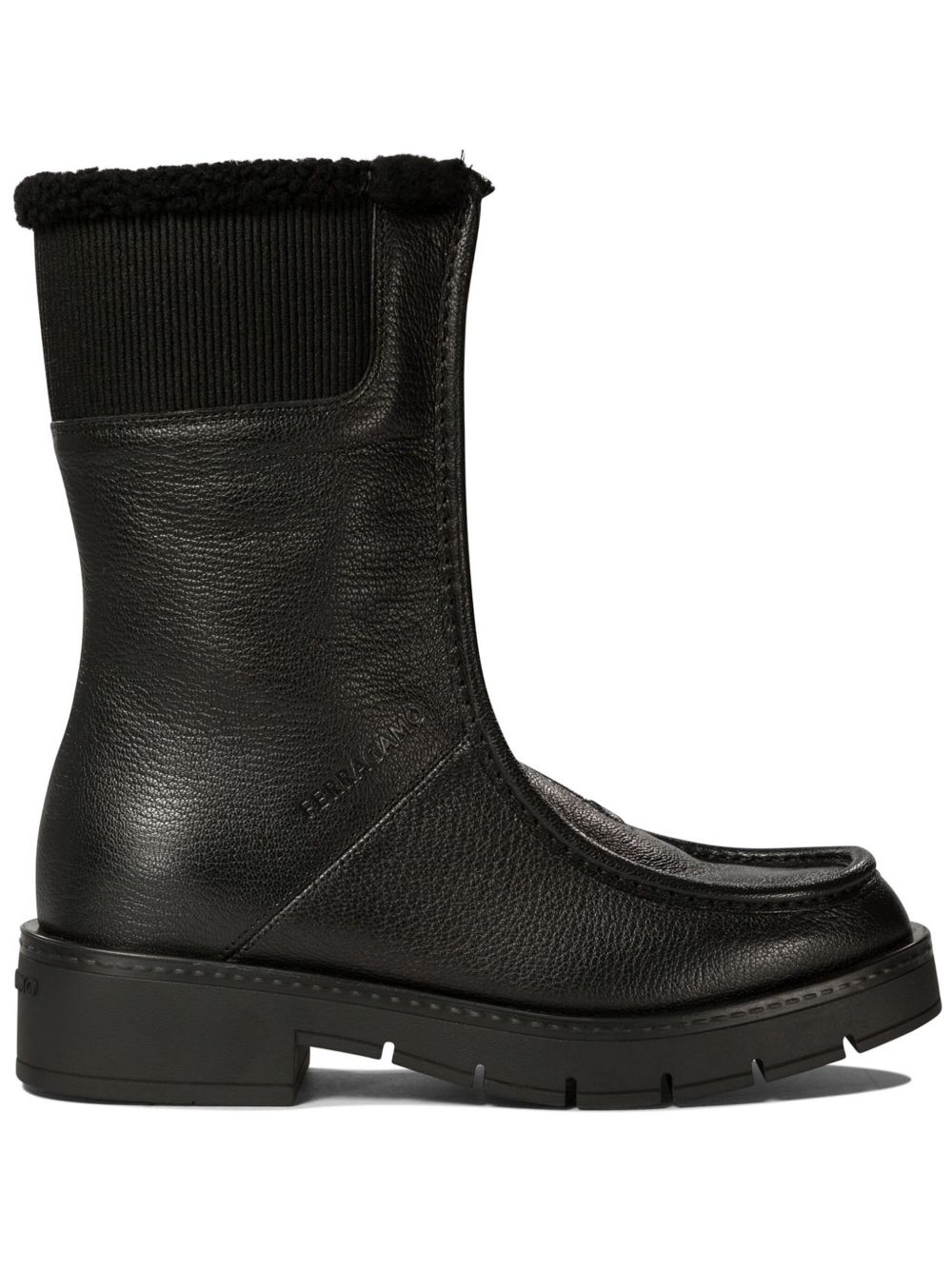 Ferragamo Montse Fur ankle boots - 黑色