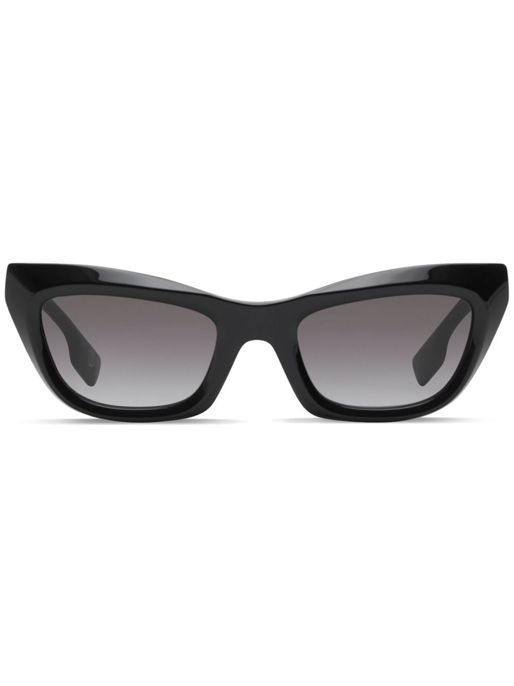 Burberry Eyewear logo标牌猫眼框太阳眼镜 - 黑色