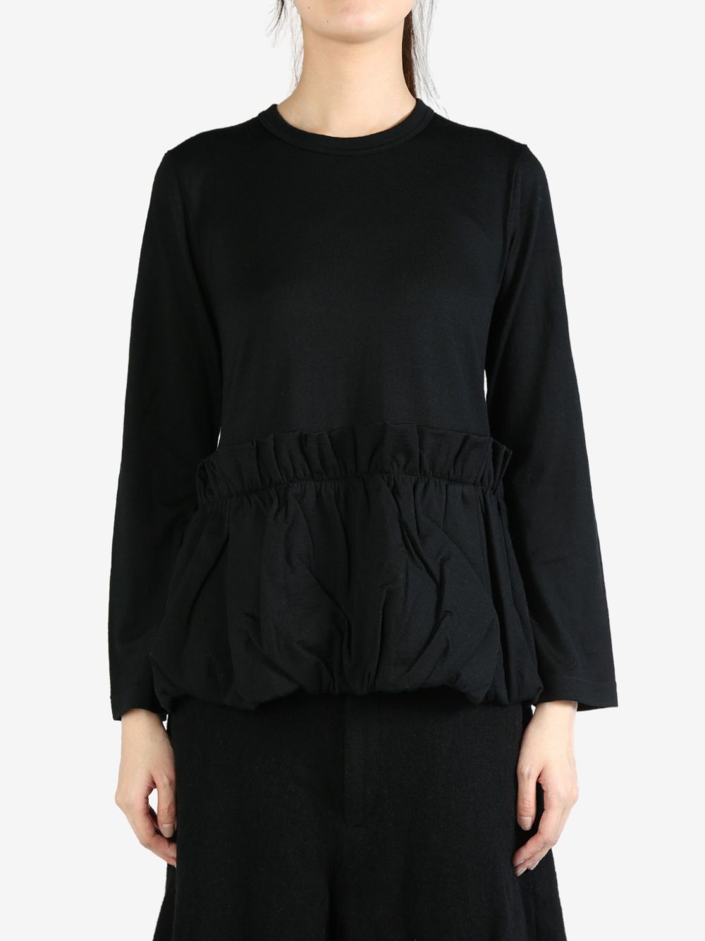 Comme Des Garçons Comme Des Garçons draped hem blouse - 黑色