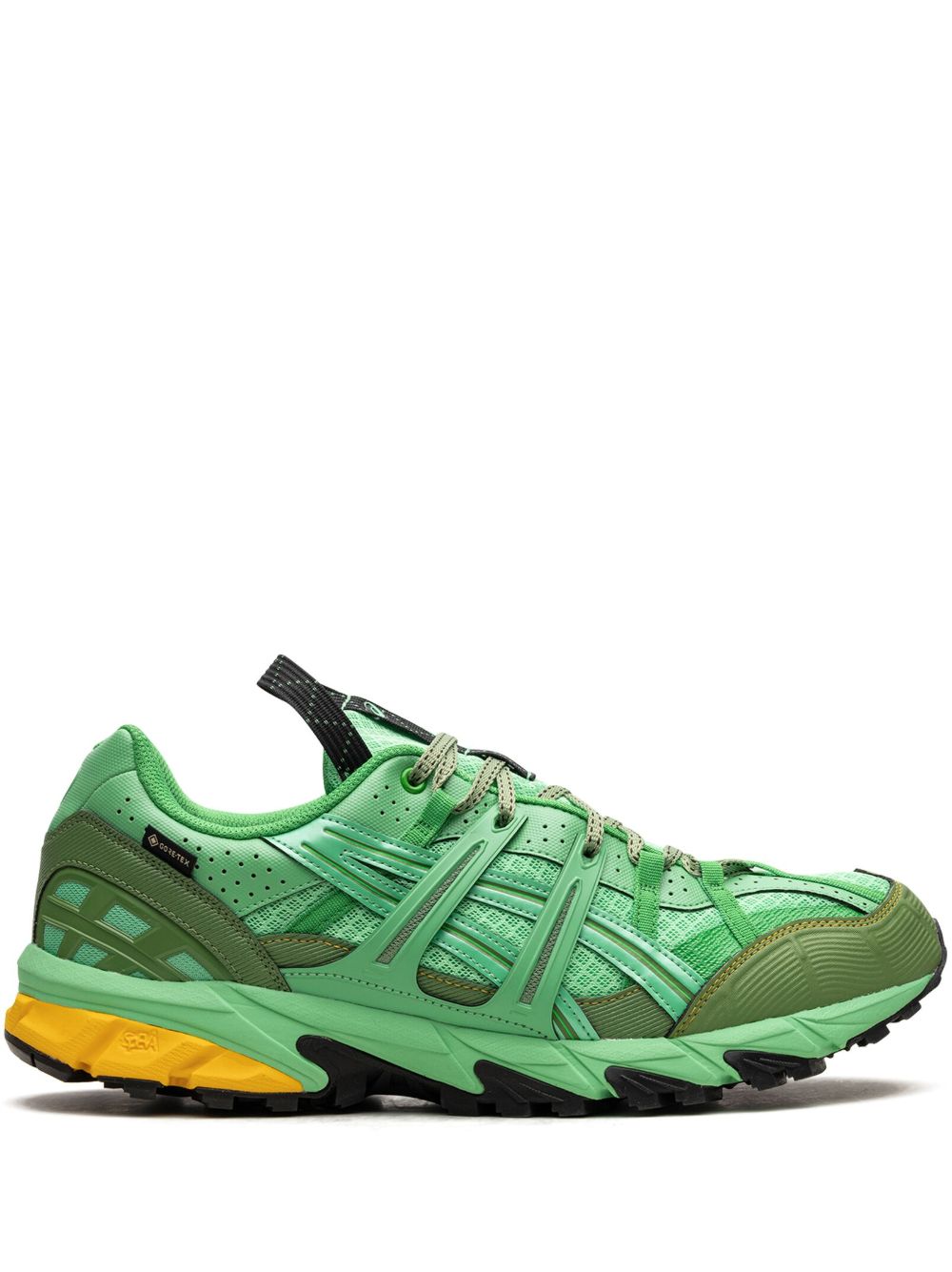 ASICS 拼接系带运动鞋 - 绿色