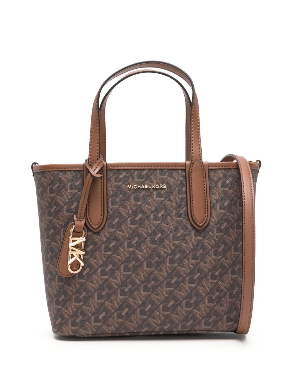 Michael Michael Kors Eliza 经典logo手提包 - 褐色