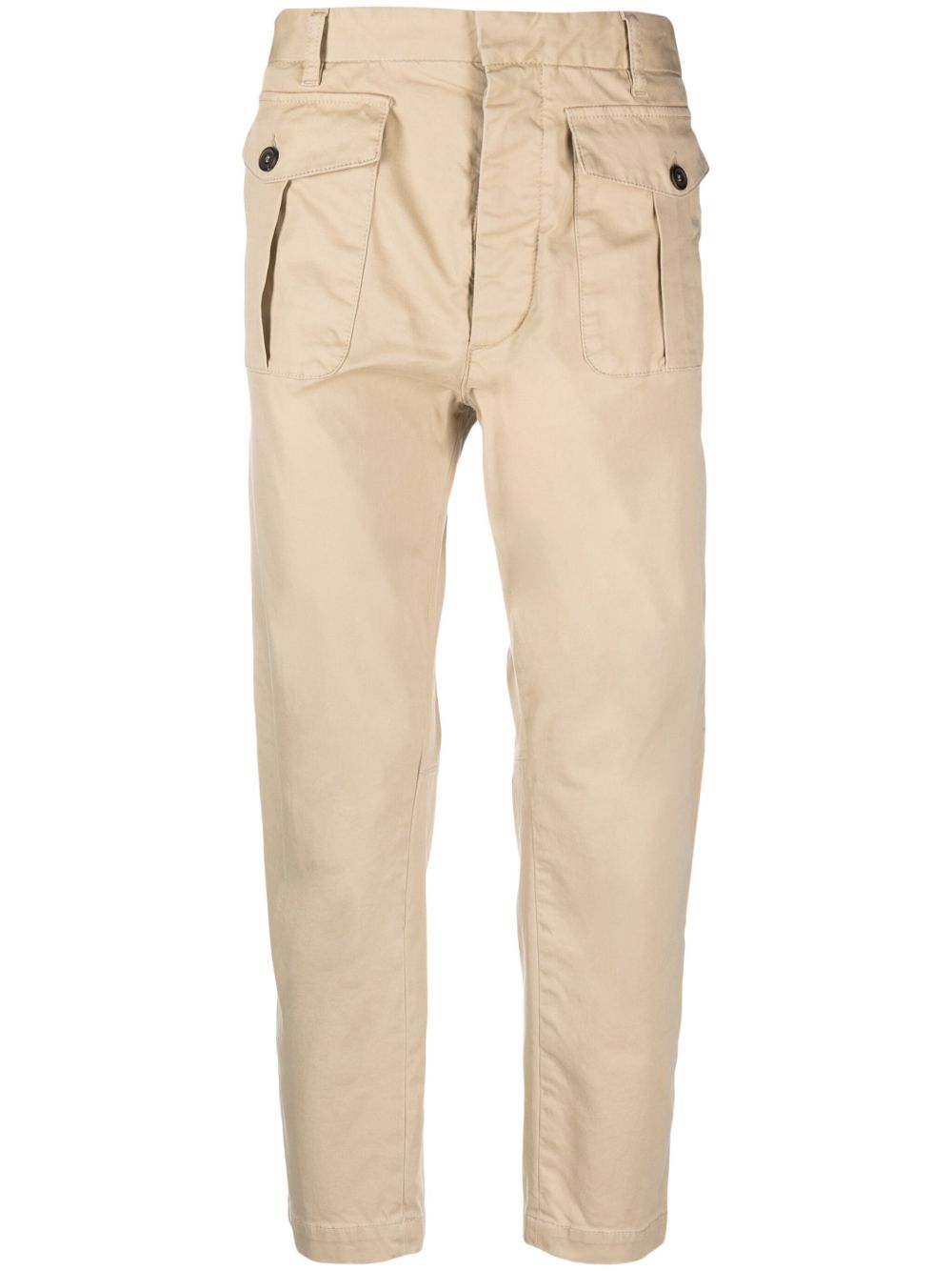 DSQUARED2 修身棉工装裤 - 褐色