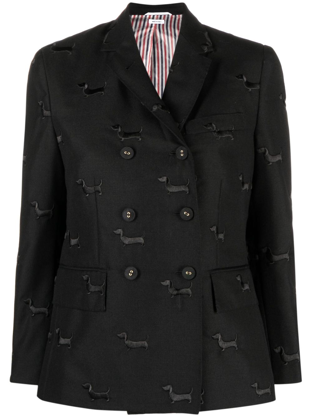 Thom Browne 单排扣精裁西装夹克 - 黑色