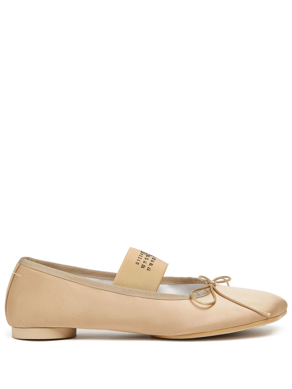 MM6 Maison Margiela Atomic 缎面芭蕾平底鞋 - 中性色
