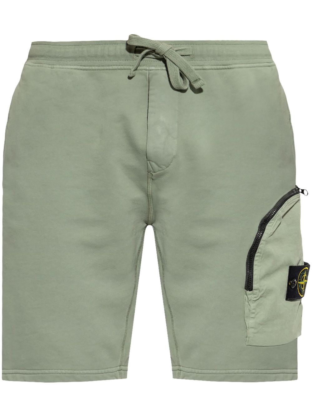 Stone Island 罗盘图案棉短裤 - 绿色