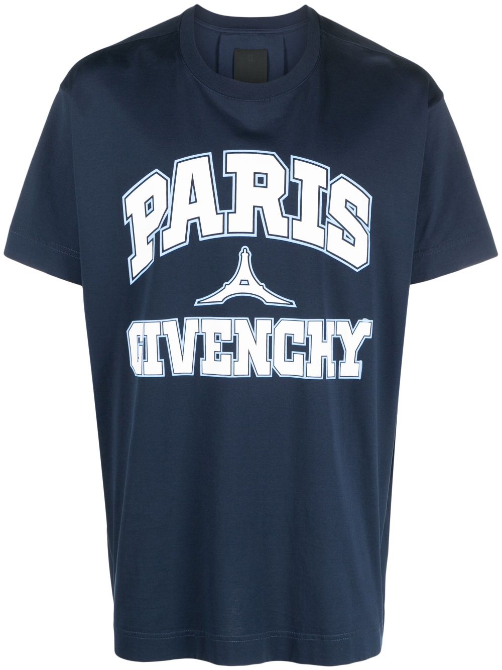 Givenchy logo印花棉T恤 - 蓝色